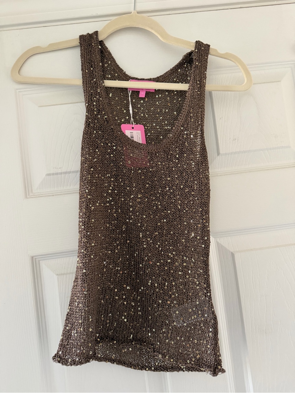 Brown Sequin Edikted Tank